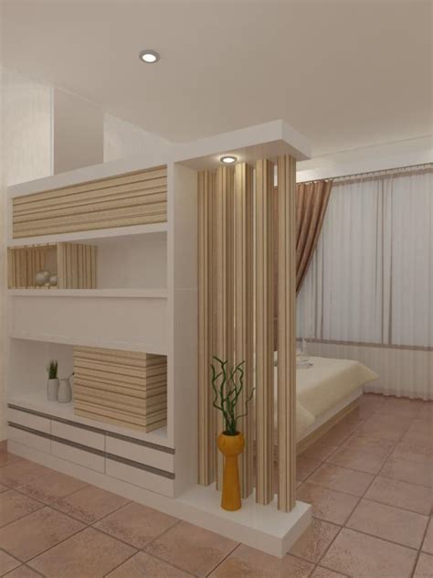 Partisi ruangan atau pembatas ruangan satu dengan ruangan lain pada rumah tidak melulu menggunakan pembatas dinding berukuran tebal. Proyek akhir THESIS: Jasa Desain Interior Rak Penyekat ...