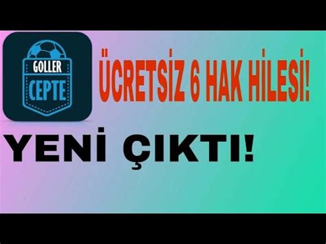 GOLLER CEPTE ÜCRETSİZ 6 HAK HİLESİ YENİ ÇIKTI YouTube