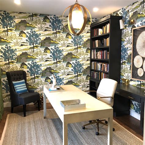 Contemporary Wallpaper Design For The Home Office ~ The Larkin Painting