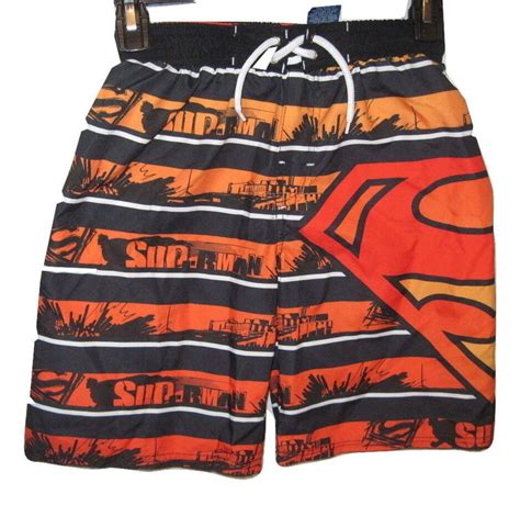 Superman Swimsuit Trunk Xs 4 5 Boys Mesh Liner For Sale Online Ebay