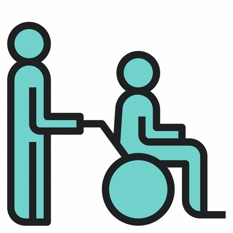 Assistance Disability Person Wheelchair Icon Download On Iconfinder