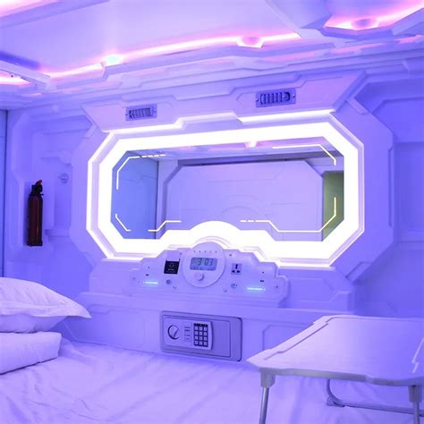 Exclusive Item Horizontal Capsule Hotel Bed Sleeping Pods Double Bed Space Pods Bunk Bed For