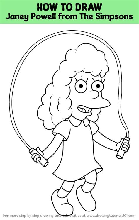 How To Draw Janey Powell From The Simpsons The Simpsons Step By Step
