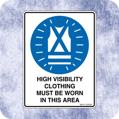 Sticker High Visibility Clothing Must Be Worn In This Area Klein Signs