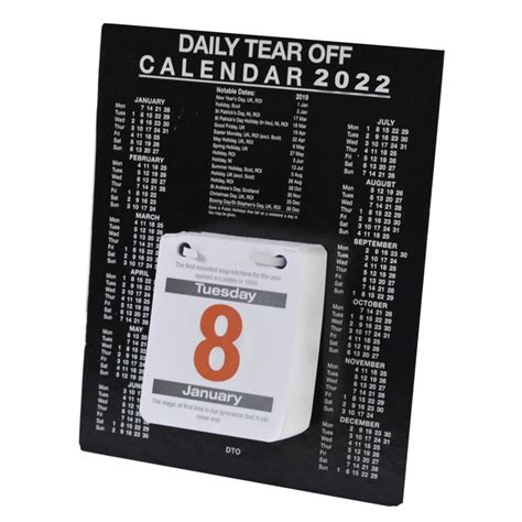 Custom Daily Calendar Tear Off Template 2023