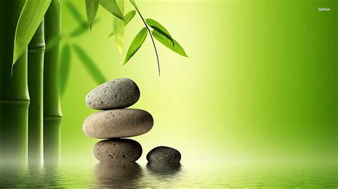 hd wallpaper bamboo and zen stones digital art 1920x1080 wallpaper flare