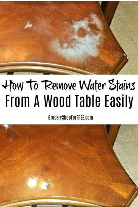 How To Remove Water Stains From A Wood Table