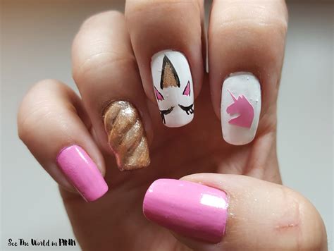 Manicure Wednesday Unicorn Nail Art See The World In Pink