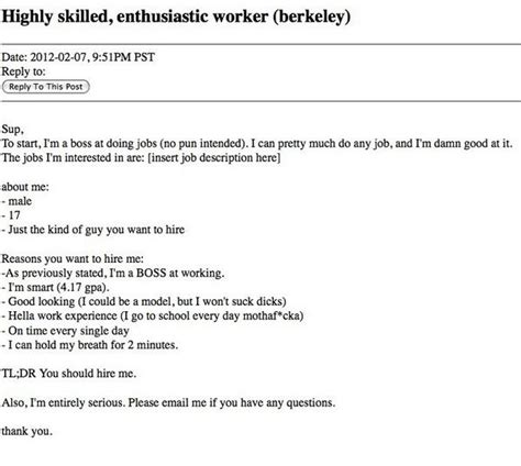 The 25 Funniest Job Resumes Of All Time