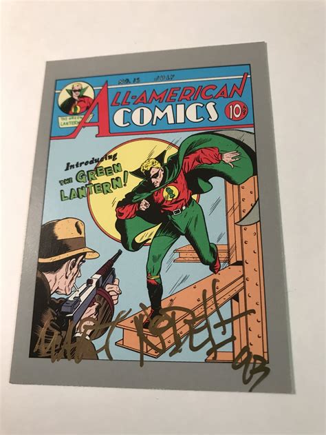 All American Comics 16 Card Signed By Mart Nodell Dc Impel Series 1