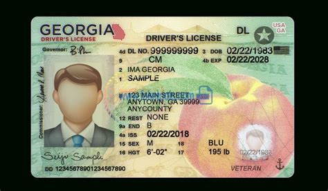 Georgia Driving License Psd Template New Version V1 Within Georgia Id