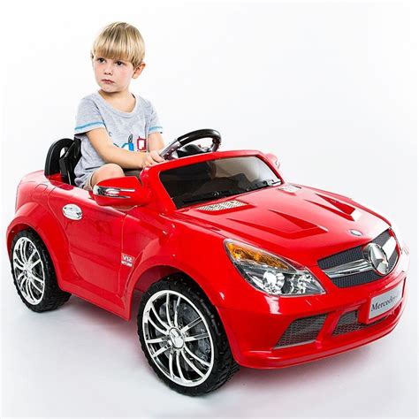 Electric Cars For Kids To Ride On Mercedes Benz Red Baby 12v Music Led