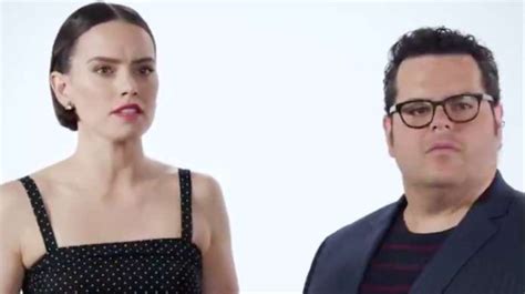 Josh Gad Tom Holland Tina Fey And More Harass Daisy Ridley For Star Wars Spoilers