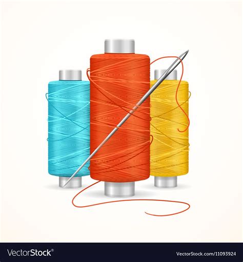 Thread Spool Set For Sewing Homemade Vector Illustration Download A