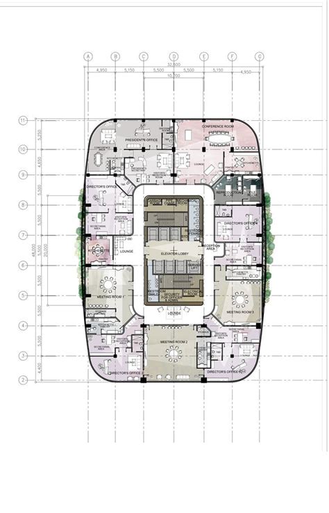 2 Storey Office Building Floor Plan