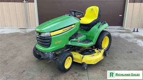 Sold John Deere X500 54 Garden Tractor Youtube