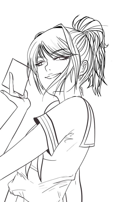 Simulator Yandere Chan Coloring Pages Coloring Pages