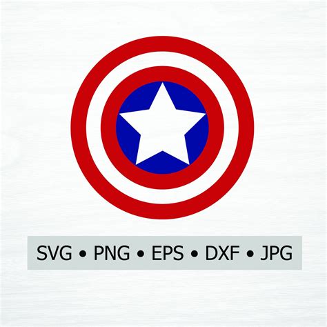 Captain America Shield Logo Svg Digital Download  Eps Png Etsy