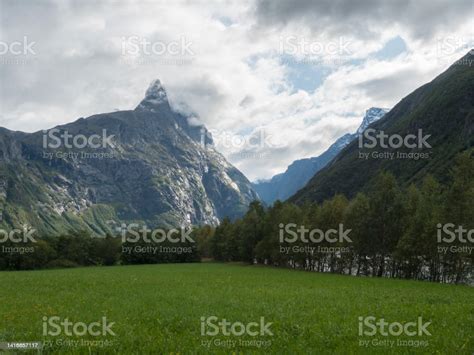 View On Mountain Massif Trolltindene Troll Wall Trollveggen The Tallest