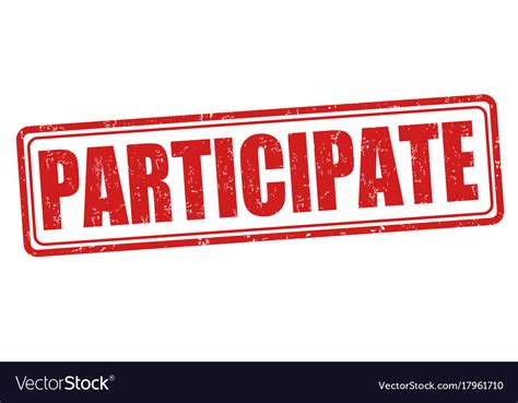 Participate Sign Or Stamp Royalty Free Vector Image