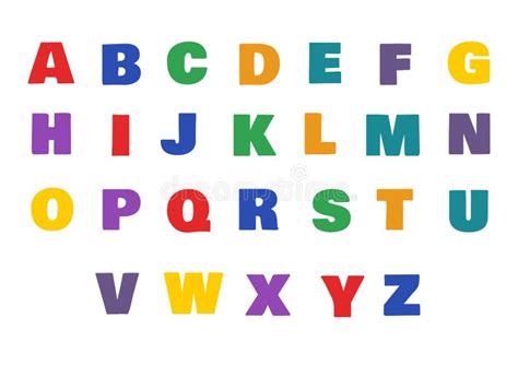 Alphabet Vector Colorful Illustration Of Letters Stock Vector