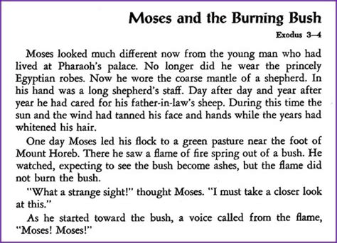 Moses And The Burning Bush Story Kids Korner Biblewise