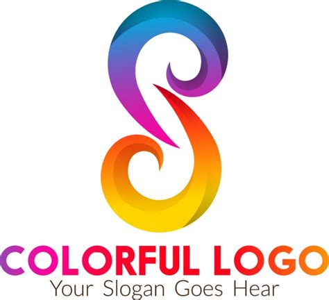 Colorful Logo Design Abstract Curves Style Vectors Graphic Art Designs