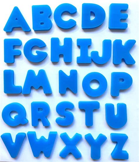 Alfabeto Letras Acrílico Azul Escolarização Educativo No Elo7