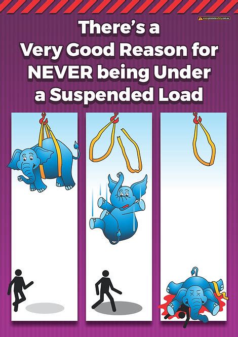 Suspended Load Elephant Safety Posters Promote Safety