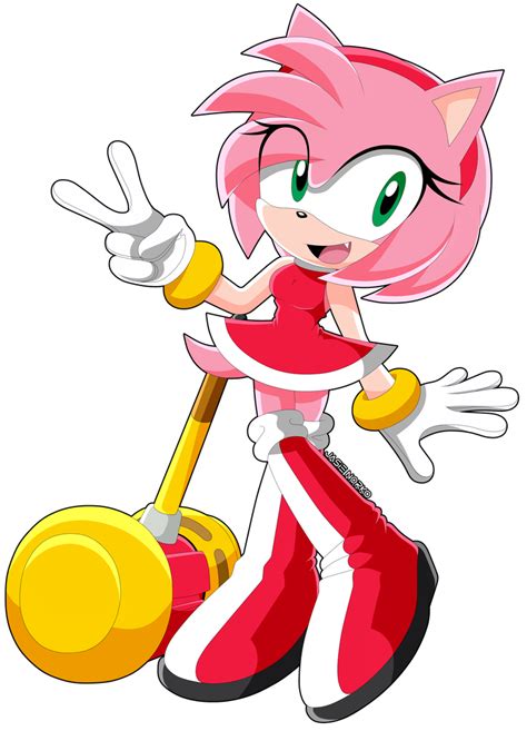 Amy Rose Sonic X Style By Jasie Norko Amy Rose Sonic Amy The Hedgehog