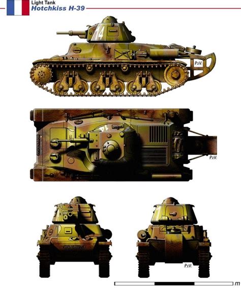 Char Leger Cfinfanterie Et De Cavalerie Hotchkiss H 39 Ww2 Tanks