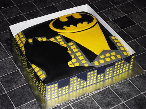 Batman Cake Batman Themed Cakewith A Border Designed Using Adobe