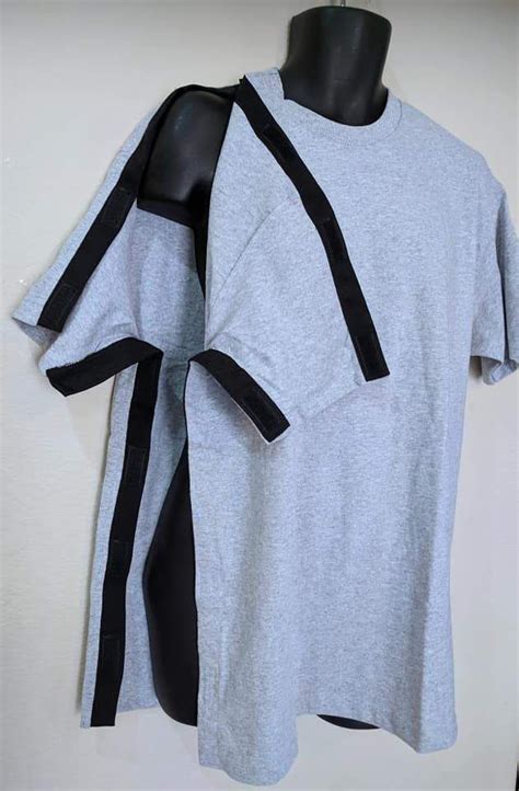 Side Open Tshirt For Post Op Shoulder Or Arm Surgeries Ash Gray