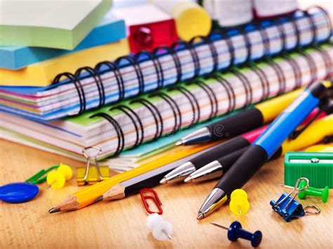 School Office Supplies Stock Image Image Of Colored 10744121