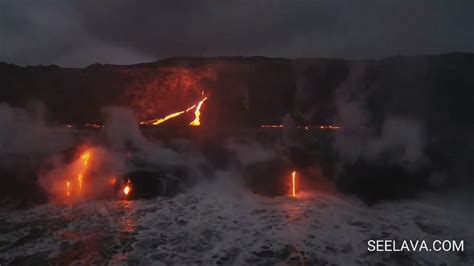 Video Lava Breakouts At Ocean Entry