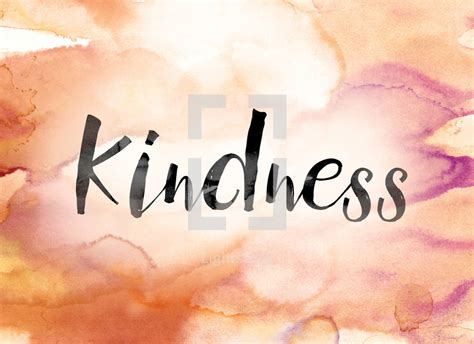 Word Kindness On Watercolor Background — Photo — Lightstock