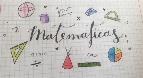 Portada Matemáticas Bullet Journal Lettering Ideas