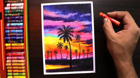 Scenery Oil Pastel Drawing Ideas For Beginners Easy