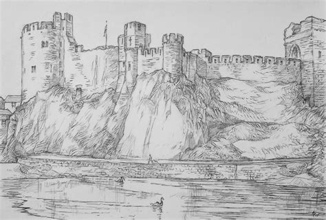 Pencil Drawings Of Castles