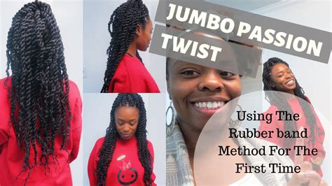 Use an elastic band to secure the end and use hair. How To: Easy Jumbo PASSION Twist Using Rubber Band Method ...