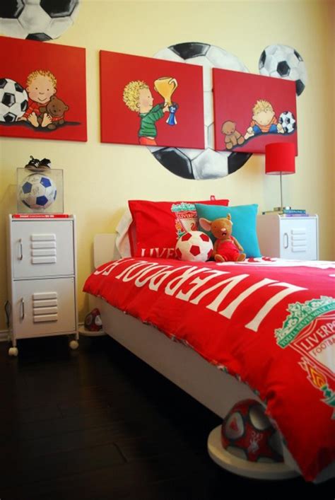 Define a unique design in your nursery with this farmhouse / country room idea from our. 15 Awesome Kids Soccer Bedrooms | HomeMydesign