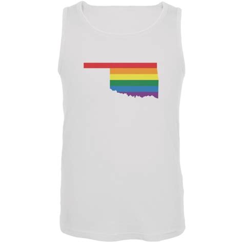 Oklahoma LGBT Gay Pride Rainbow White Adult Tank Top EBay