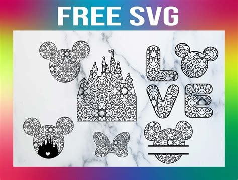 Free Disney Mandala Svg