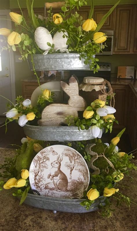 Tiered Tray Easter Decor Diy Sweetheart