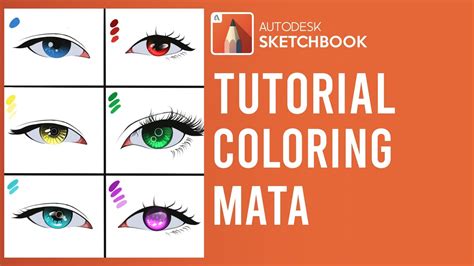 Since not all art softwares have the glow setting/mode on brushes, maybe try through the layers or. Tutorial 6 Cara Coloring Mata VXV | AUTODESK SKETCHBOOK ...