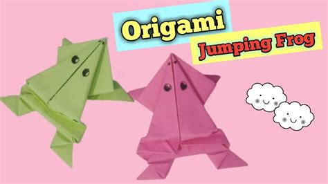 How To Make Origami Frog Origami Jumping Frog Youtube