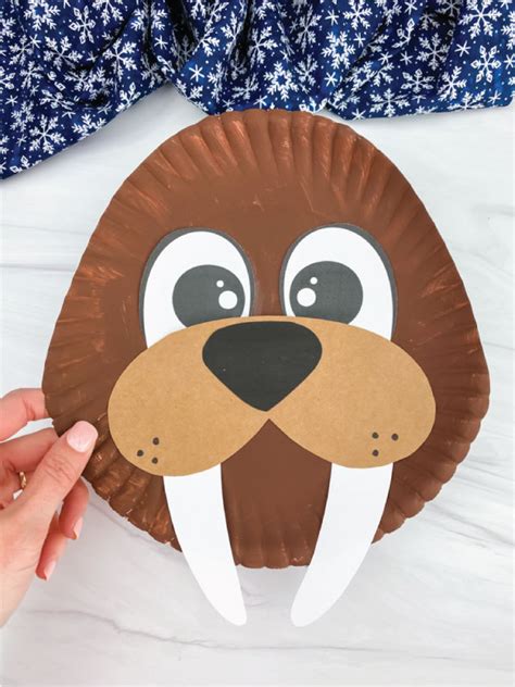 Paper Plate Walrus Craft For Kids Free Template