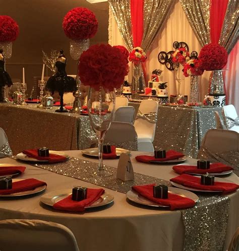 Hollywood Quinceañera Party Ideas Photo of Wedding elegant table Wedding decor