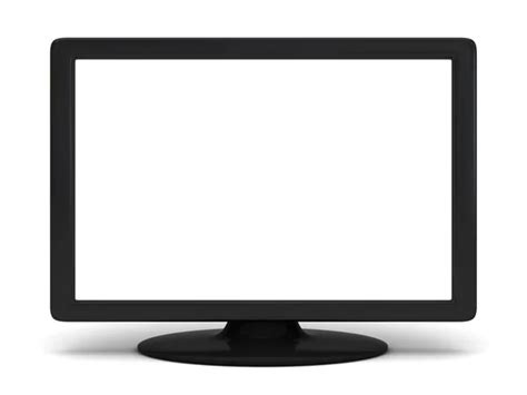 Blank Computer Monitor Wide Screen Isolated On White Background Stock