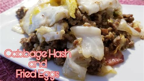 Add the eggs, salt and pepper to a large bowl and whisk together. KETO - What's for Dinner - Cabbage Hash with Fried Eggs ...